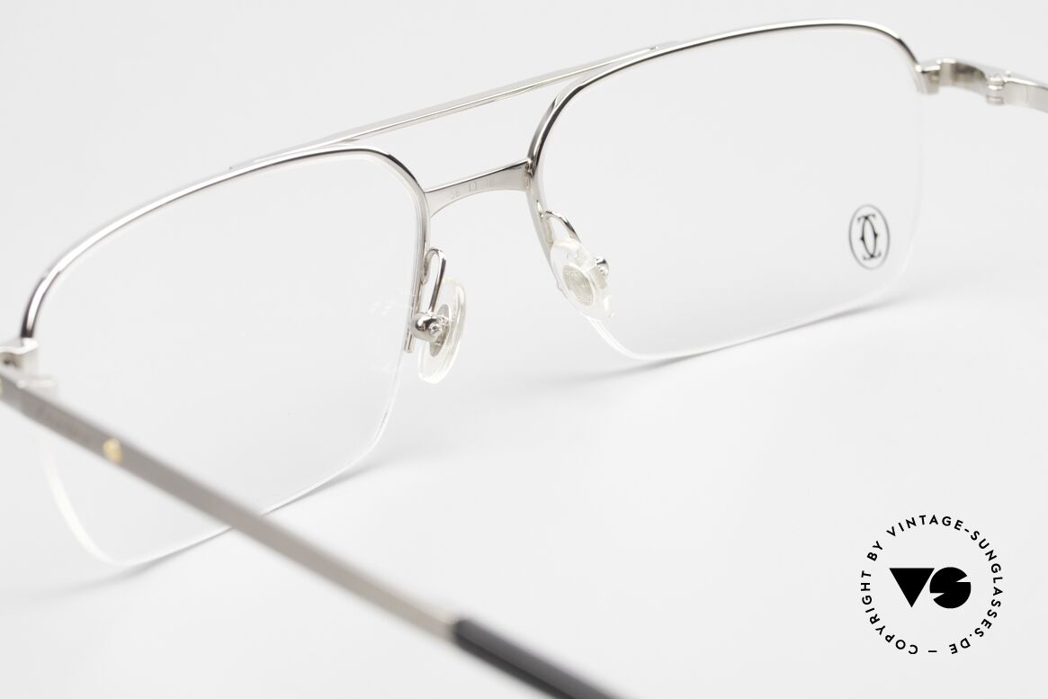 Cartier Semi T-Eye Titanfassung Nylor Halbrand, Größe: large, Passend für Herren