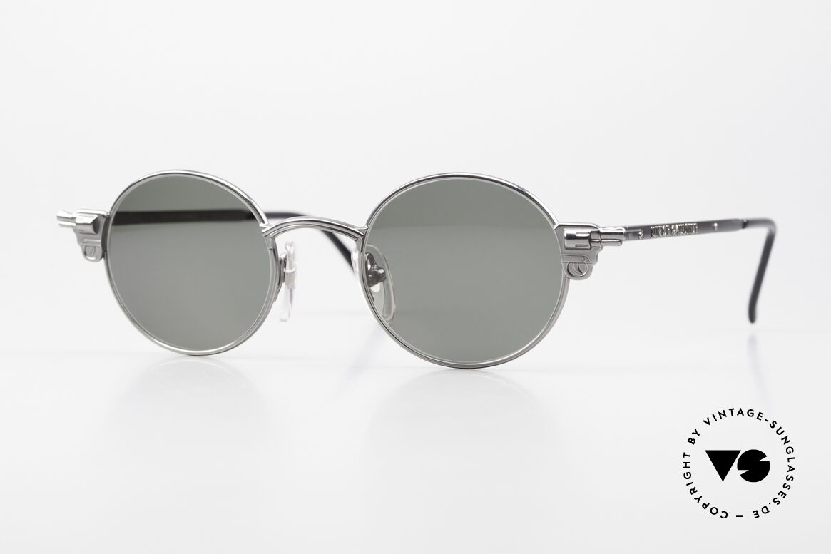 Jean Paul Gaultier 58-4174 Revolver Sonnenbrille 90er, JPG Mod. 58-4174 = die Gaultier Pistolen-Sonnenbrille, Passend für Herren