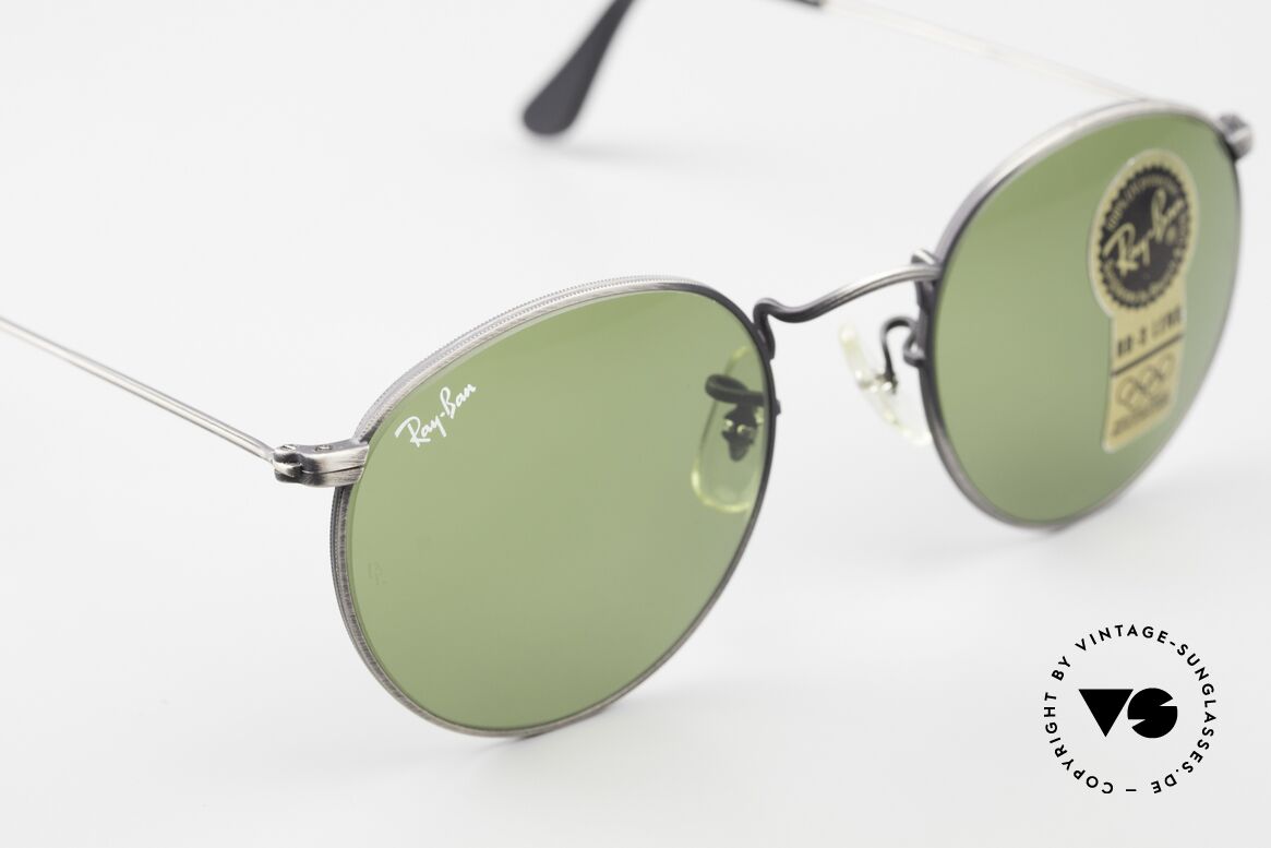 Ray Ban Round Metal 49 Runde Vintage Sonnenbrille, KEINE RETROBRILLE, sondern ein 80er ORIGINAL, Passend für Herren und Damen
