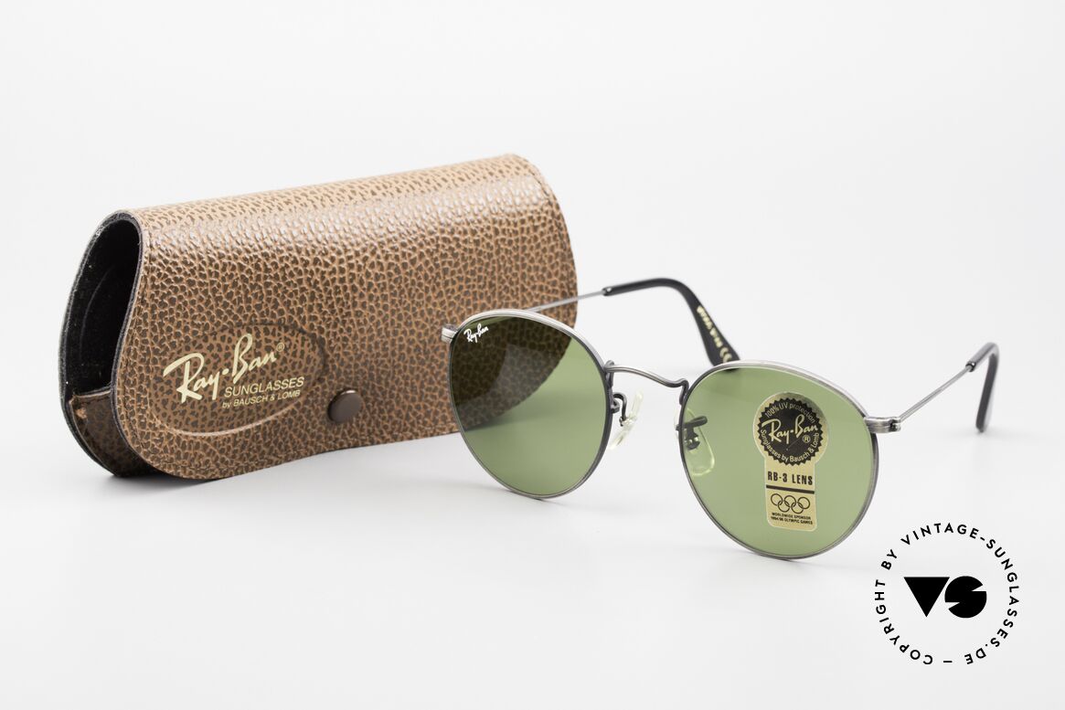 Ray Ban Round Metal 49 Runde Vintage Sonnenbrille, Größe: small, Passend für Herren und Damen