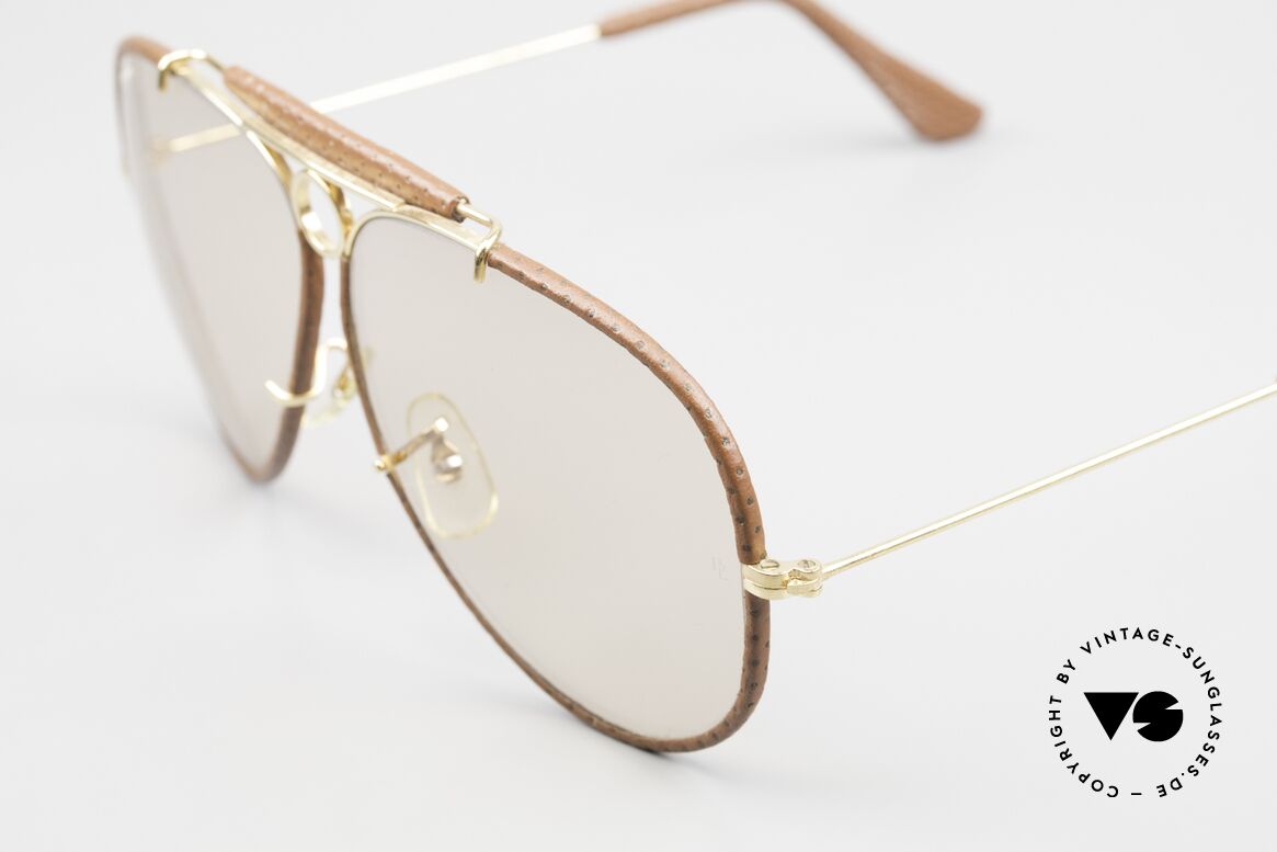 Ray Ban Shooter Leathers Lederbrille Mit Automatikglas, Changeable-Gläser verdunkeln bei Sonne automatisch!, Passend für Herren
