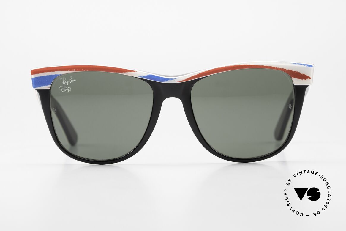 Ray Ban Wayfarer II Olympia Brille 1992 Albertville, sehr seltene Sport Olympia Edition 'Albertville 1992', Passend für Herren und Damen