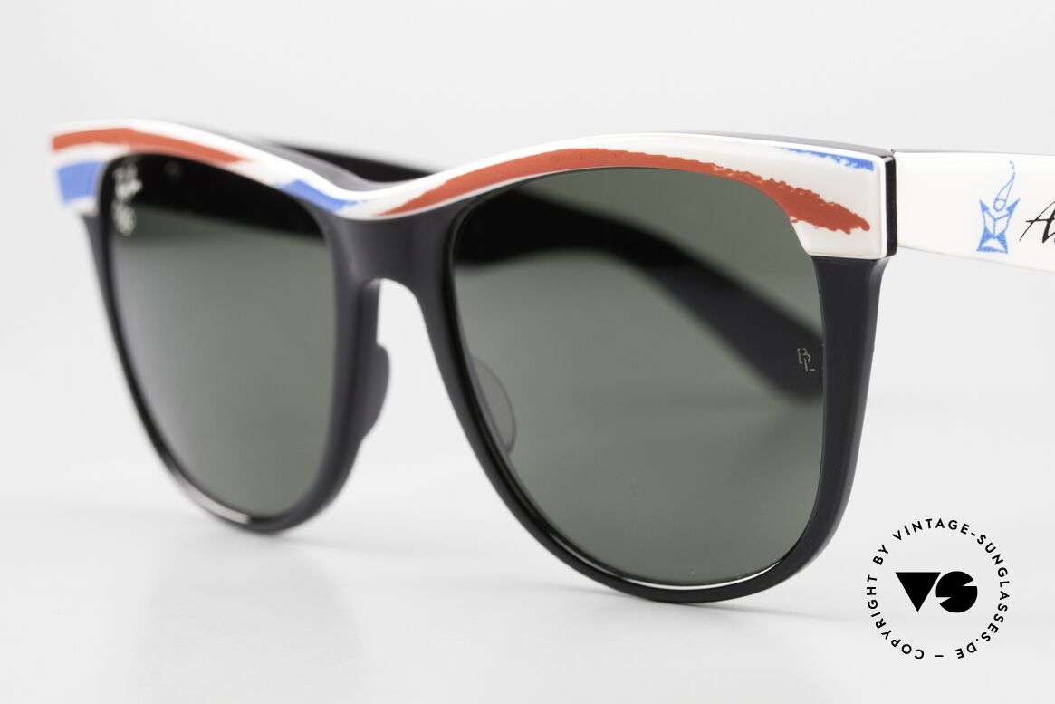 Ray Ban Wayfarer II Olympia Brille 1992 Albertville, ungetragene Rarität und ein begehrtes Sammlerstück, Passend für Herren und Damen
