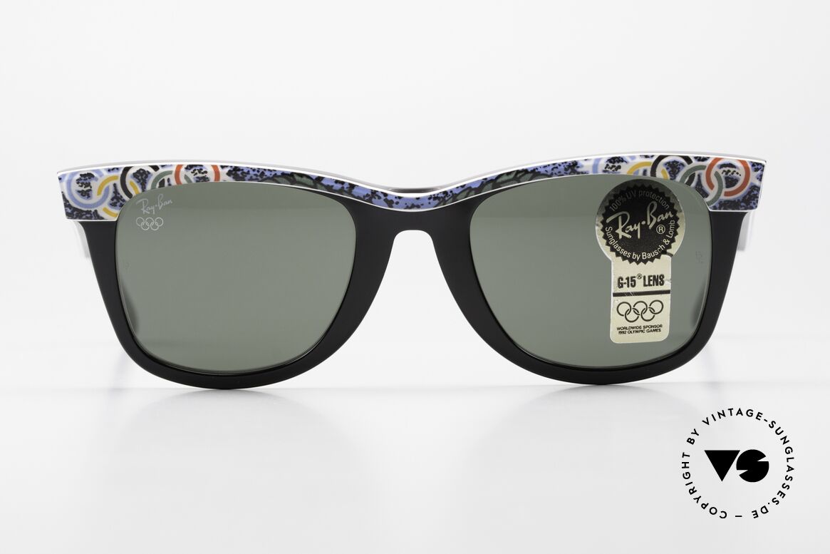 Ray Ban Wayfarer I Olympia Brille 1932 Los Angeles, seltene Olympia Sport Edition 'Los Angeles 1932', Passend für Herren und Damen