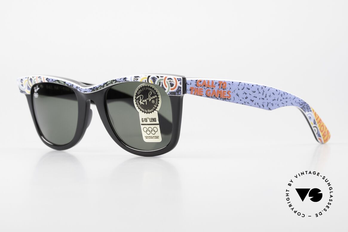 Ray Ban Wayfarer I Olympia Brille 1932 Los Angeles, Bausch & Lomb Qualitätsgläser (100% UV-Schutz), Passend für Herren und Damen