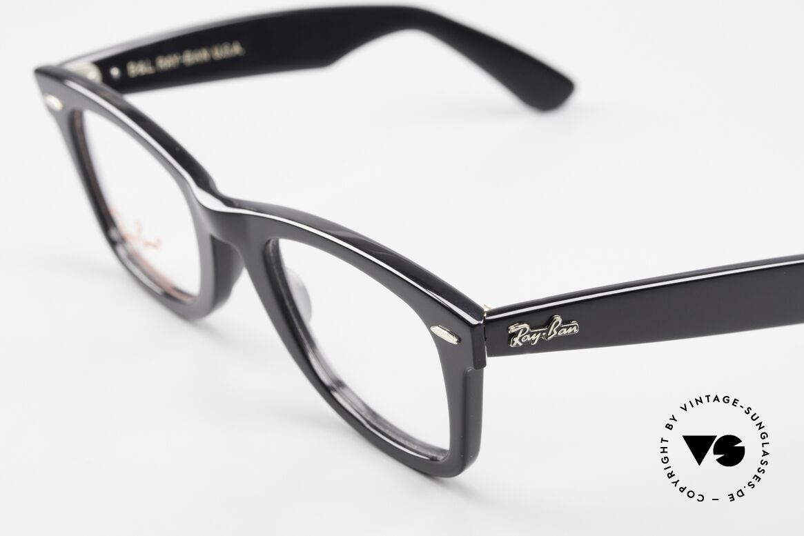 Ray Ban Wayfarer I Blues Brothers Brille USA, noch mit originalen DEMOgläsern in Größe 50/24, Passend für Herren und Damen