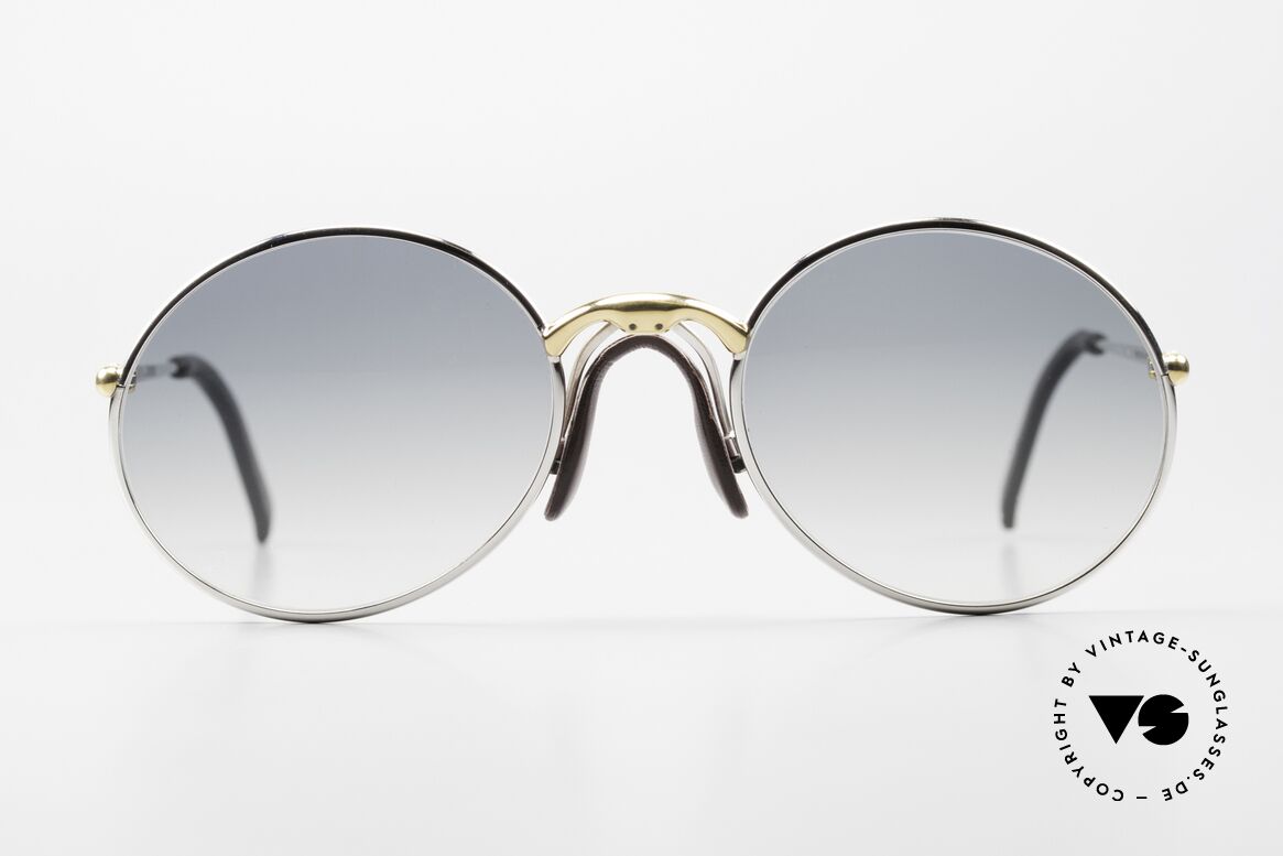 Porsche 5658 - S Runde 1990er Brille Bicolor, bicolore (silber & gold) Metallfassung mit Sattelsteg, Passend für Herren und Damen