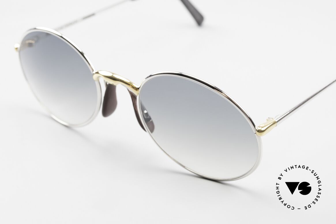 Porsche 5658 - S Runde 1990er Brille Bicolor, TOP-Qualität; CR39 Sonnengläser mit 100% UV Schutz, Passend für Herren und Damen