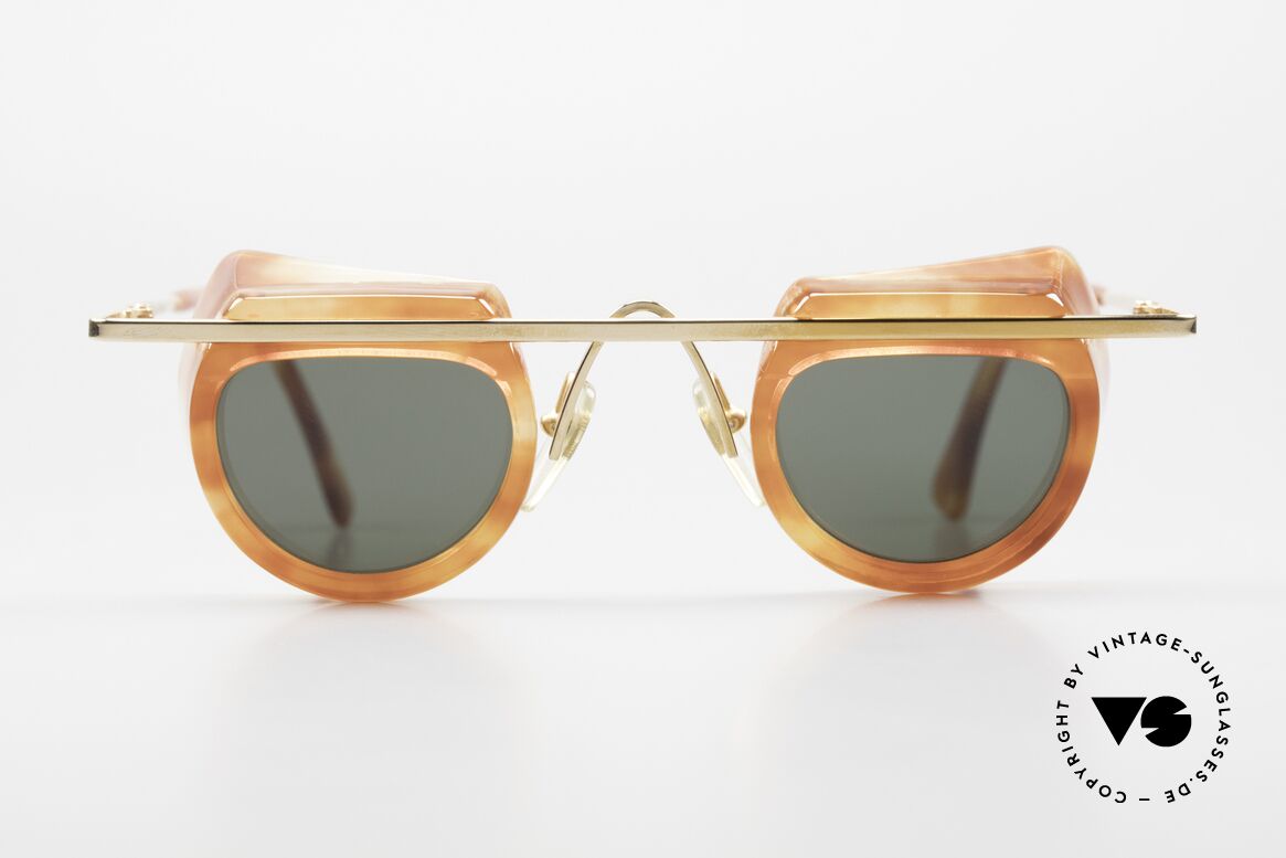 Alain Mikli 4102 / 033 Hingucker Sonnenbrille 90er, tolle Kombination von Farben, Formen & Materialien, Passend für Herren und Damen