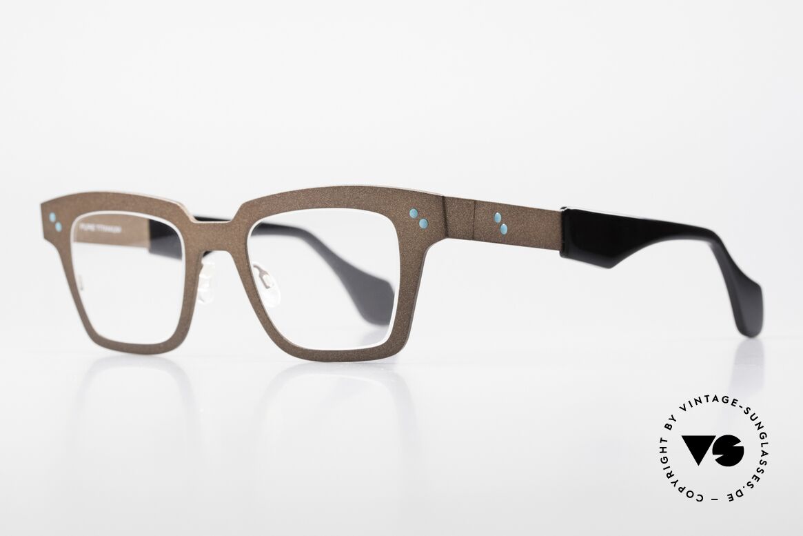 Theo Belgium Cinquante Titaniumbrille Designerbrille, aufgrund Größe & Form eher eine Herrenbrille, Passend für Herren