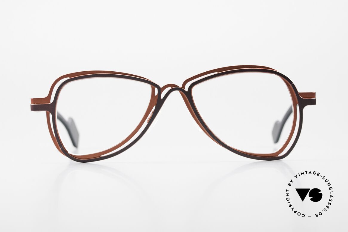 Theo Belgium Eye-Witness VB Designerbrille Damen Herren, zweifarbiger Rahmen erscheint dreidimensional, Passend für Herren und Damen