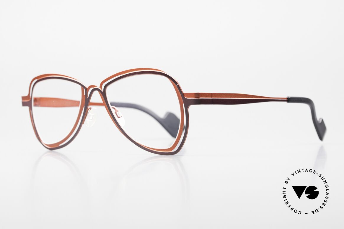 Theo Belgium Eye-Witness VB Designerbrille Damen Herren, "front line" und "back line" machen aus 2D = 3D, Passend für Herren und Damen