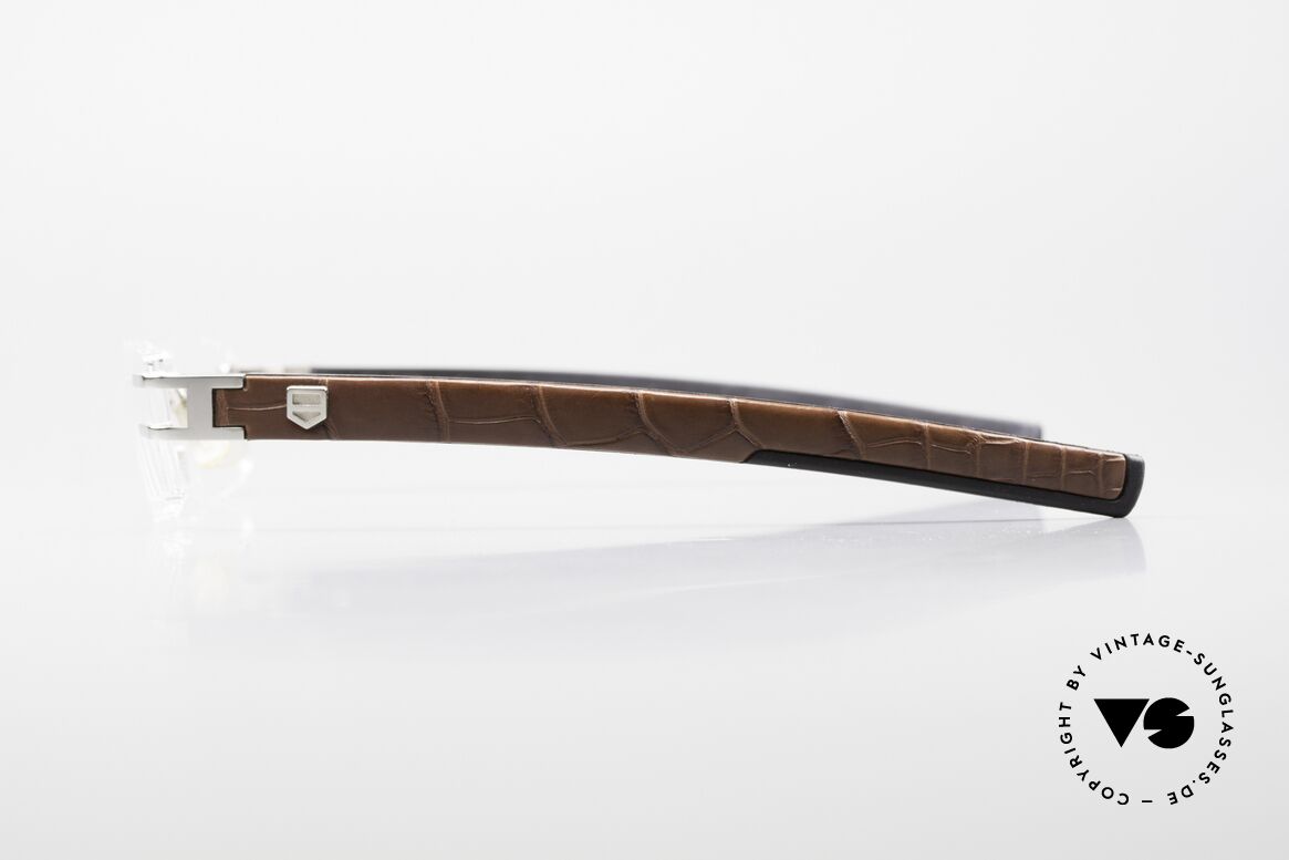 Tag Heuer L-Type 0114 Alligator-Leder Brille Luxus, sportlicher und luxuriöser Lifestyle für Männer, Passend für Herren