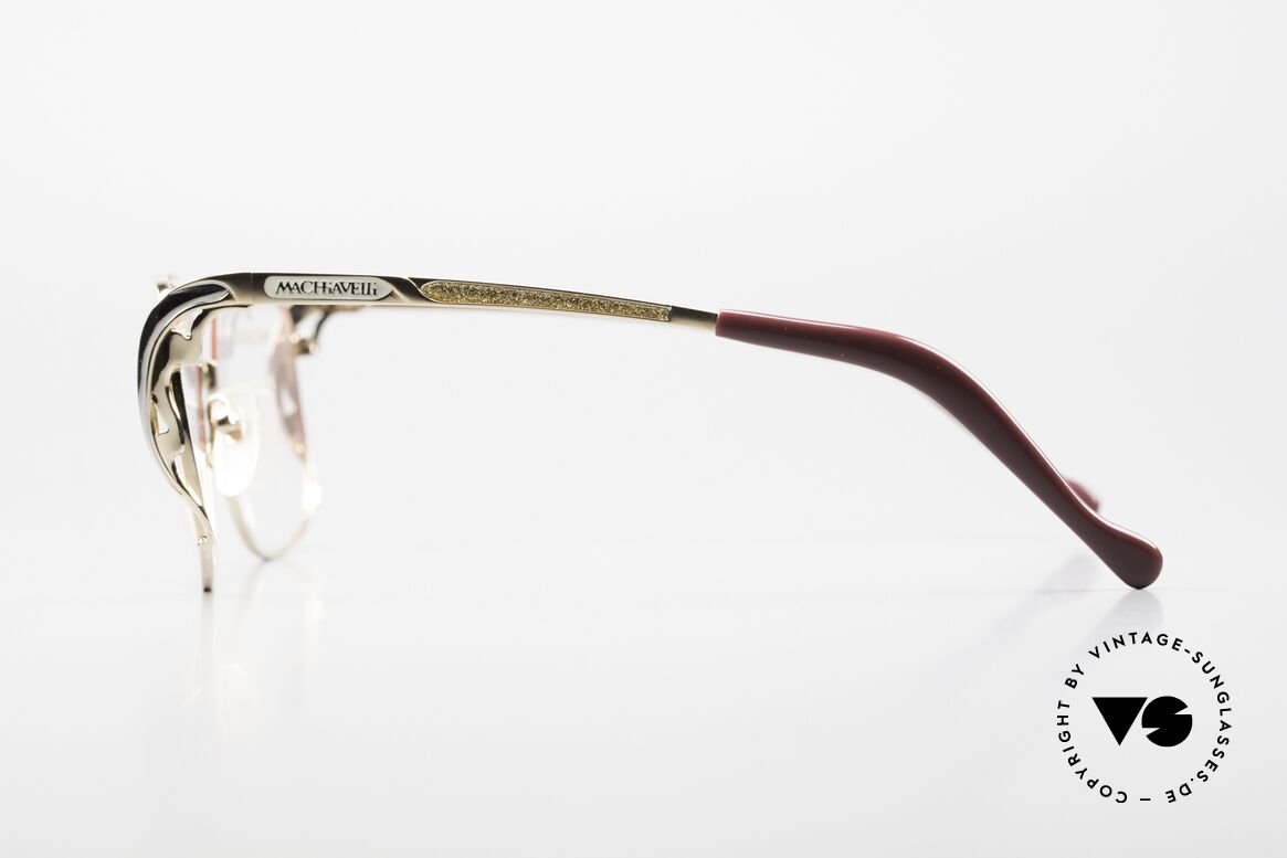 Machiavelli 6-10 Titanbrille Extravagant, ungetragenes 80er Einzelstück und KEINE RETROBRILLE, Passend für Damen