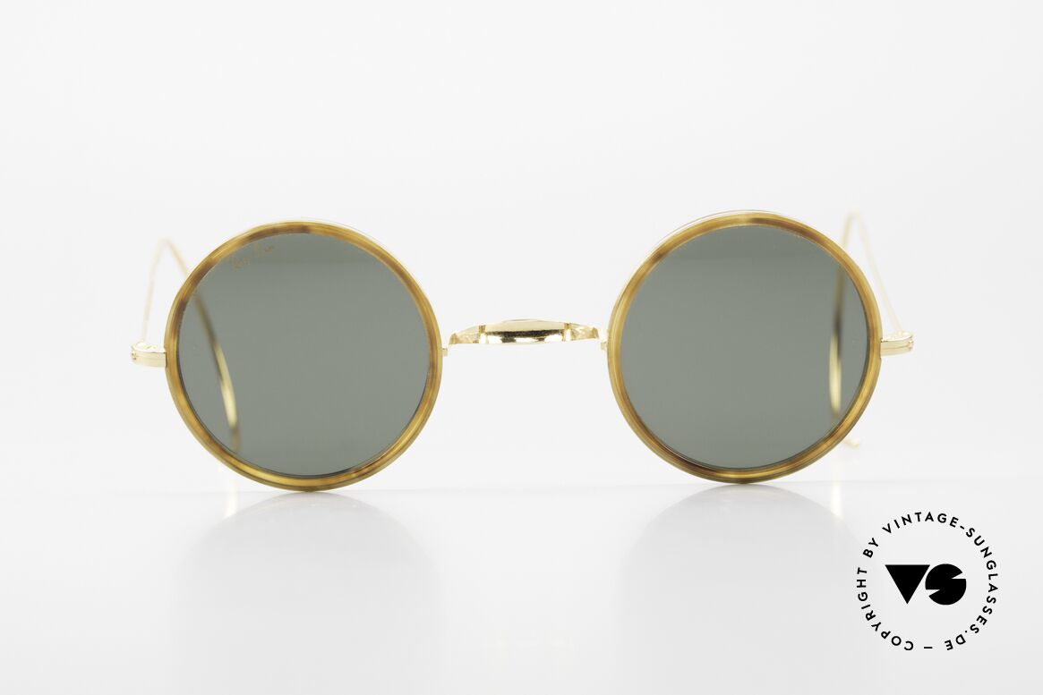 Ray Ban Cheyenne Style I Runde B&L USA Sonnenbrille, runde G-15 Qualitätsgläser mit Schildpatteinfassung, Passend für Herren und Damen
