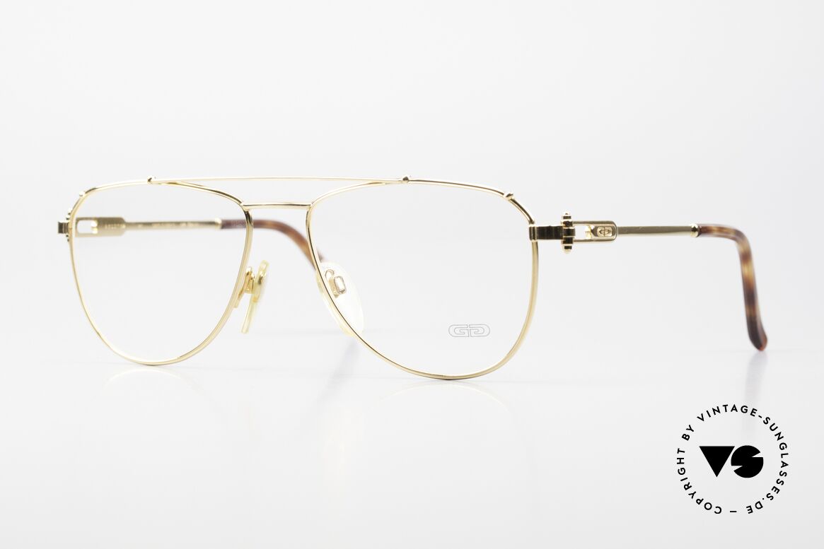 Gerald Genta Gold & Gold 03 Aviator Brille 24kt Vergoldet, Gérald Genta: eher bekannt für außergewöhnliche Uhren, Passend für Herren