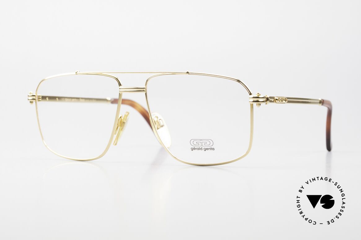 Gerald Genta New Classic 21 24kt Vergoldete Herrenbrille, Gérald Genta: eher bekannt für außergewöhnliche Uhren, Passend für Herren