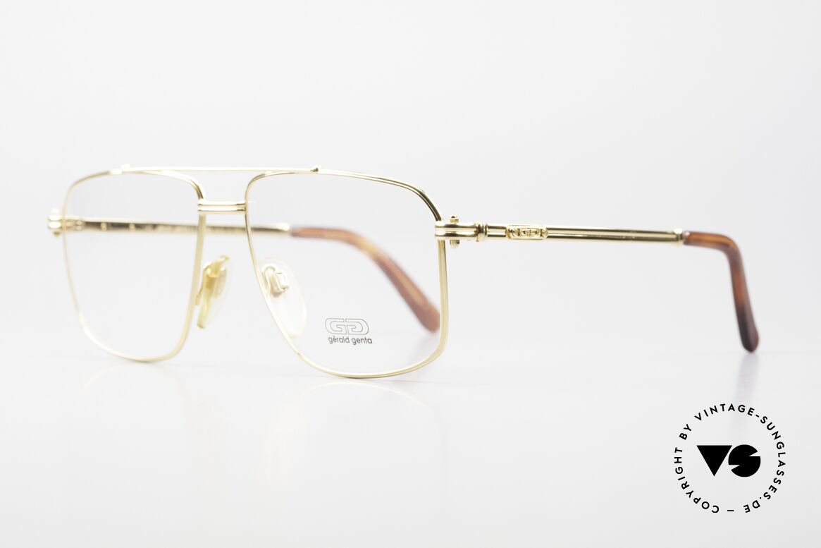 Gerald Genta New Classic 21 24kt Vergoldete Herrenbrille, LUXUS-Accessoires (wie z.B. Brillen) kamen später dazu, Passend für Herren