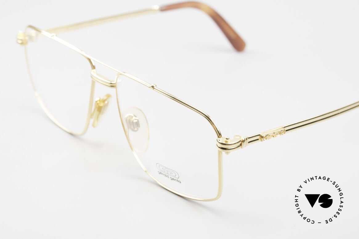Gerald Genta New Classic 21 24kt Vergoldete Herrenbrille, entsprechend hohe Qualität dieses 1990er Jahre Modells, Passend für Herren