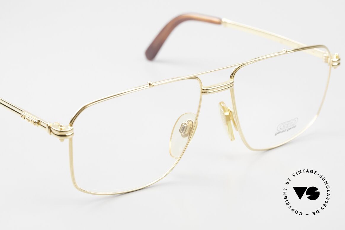 Gerald Genta New Classic 21 24kt Vergoldete Herrenbrille, ungetragenes Einzelstück mit Seriennummer, Gr. 57/15, Passend für Herren