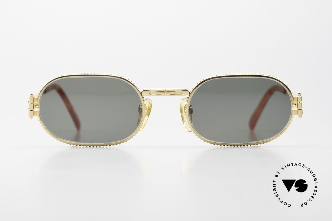 Gerald Genta Gefica 01 24kt GP Sonnenbrille 90er, entwarf u.a. die „GRANDE Sonnerie“ (Preis: ca. $1 Mio.), Passend für Herren und Damen