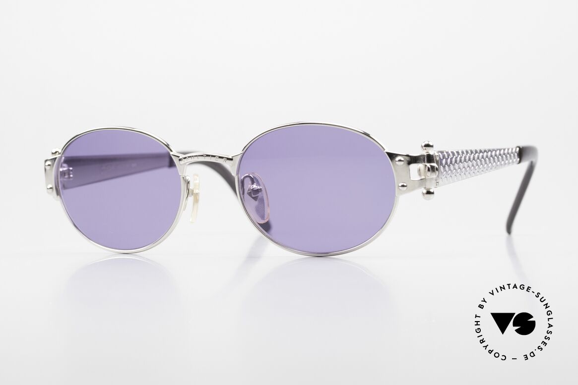 Jean Paul Gaultier 56-6104 Ovale Designer Sonnenbrille, 90er Jahre Jean Paul GAULTIER Designer-Sonnenbrille, Passend für Herren und Damen