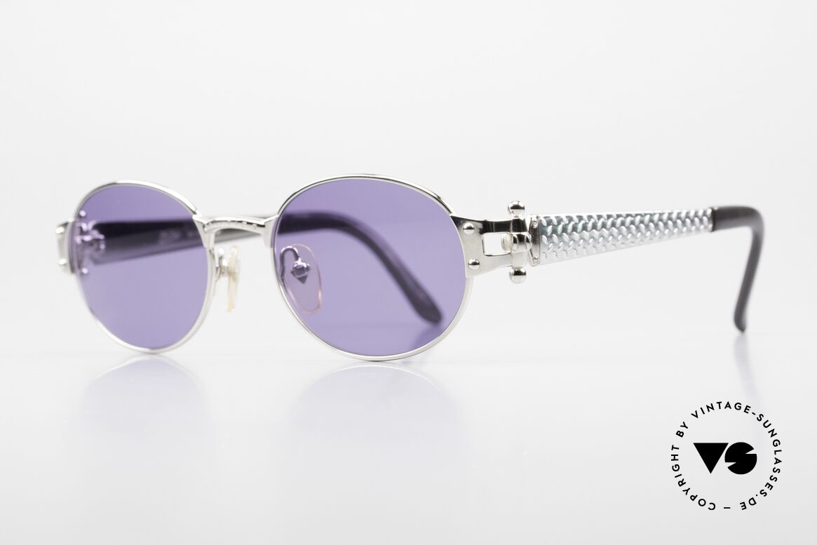 Jean Paul Gaultier 56-6104 Ovale Designer Sonnenbrille, für "Gaultier-Verhältnisse" eher ein schlichtes Design, Passend für Herren und Damen