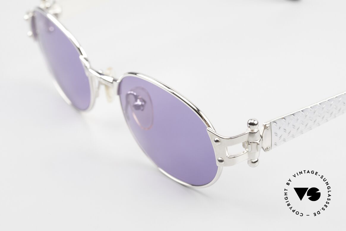 Jean Paul Gaultier 56-6104 Ovale Designer Sonnenbrille, dennoch einige sehr raffinierte Rahmendetails + Etui, Passend für Herren und Damen