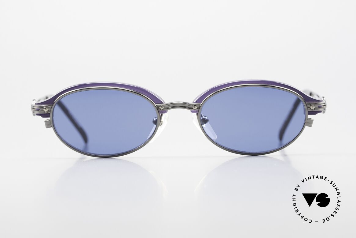 Jean Paul Gaultier 58-0004 Ovale Designer Sonnenbrille, äußerst kreatives Rahmendesign und Farbgestaltung, Passend für Herren und Damen