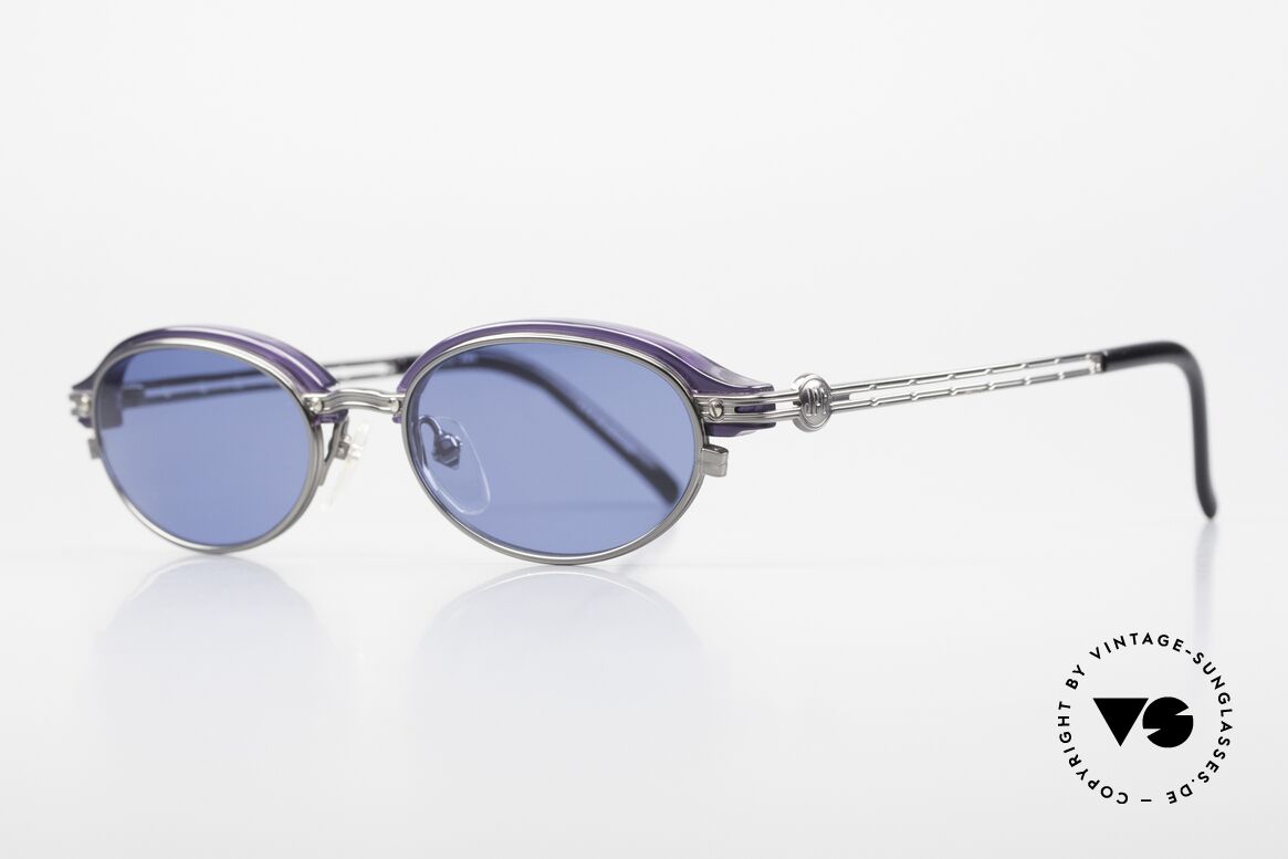 Jean Paul Gaultier 58-0004 Ovale Designer Sonnenbrille, tolle Metall-Kunststoff-Kombination & Kolorierung, Passend für Herren und Damen