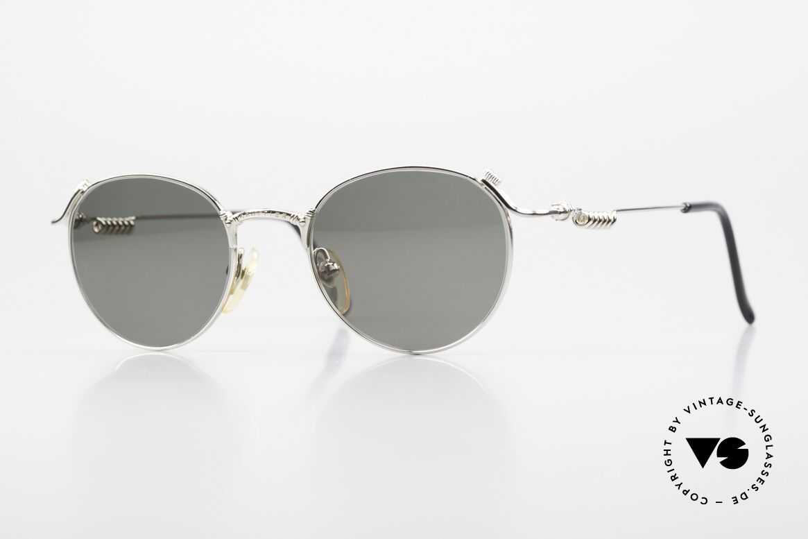 Jean Paul Gaultier 55-5105 Rare 90er Steampunk Brille, seltene Jean Paul Gaultier Designersonnenbrille, Passend für Herren und Damen