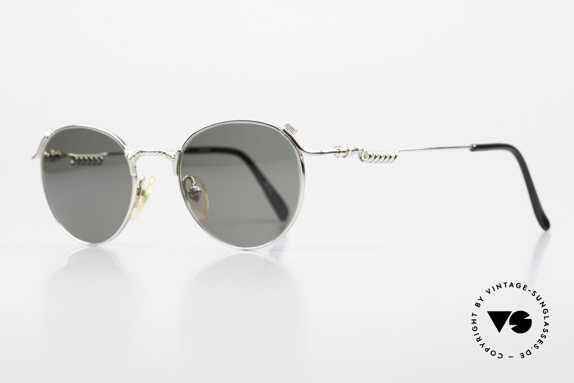 Jean Paul Gaultier 55-5105 Rare 90er Steampunk Brille, rundes Panto-Design interpretiert von Gaultier!, Passend für Herren und Damen