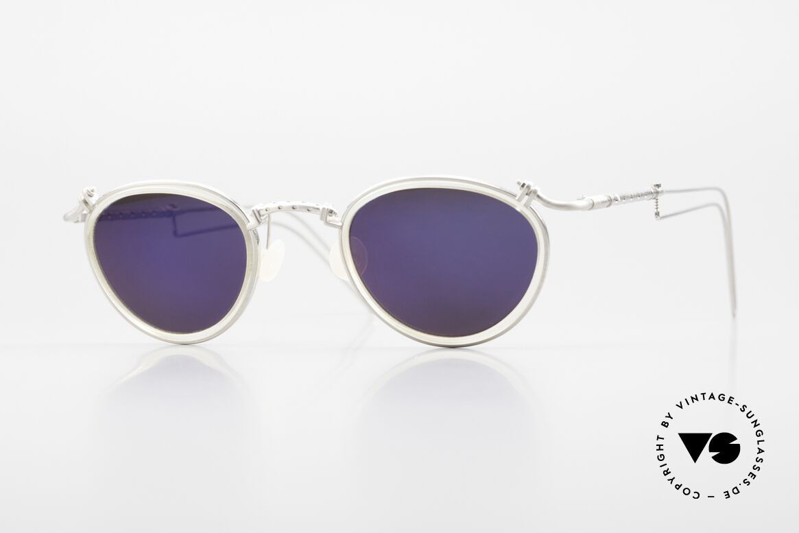 DOX 02 HLS Titanium Brille Verspiegelt, rare, alte DOX Sonnenbrille von 1997, made in JAPAN, Passend für Herren und Damen