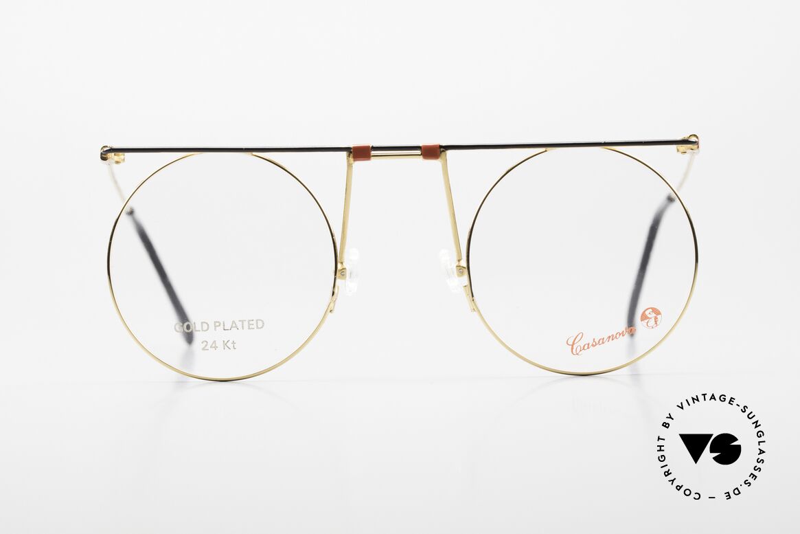 Casanova MTC 7 24kt Vergoldet Kunstbrille, venezianisches Design mit technischen Gimmicks, Passend für Herren und Damen