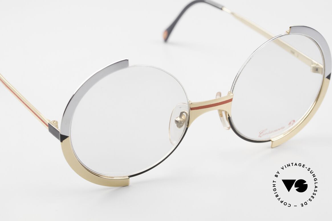 Casanova NM3 Runde Kunstbrille Unisex, eine kostbare, ungetragene, VINTAGE Designer Rarität, Passend für Herren und Damen
