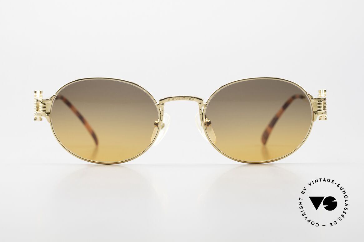 Jean Paul Gaultier 55-5110 Steampunk 90er Sonnenbrille, außergewöhnliche Jean Paul Gaultier 90er Brille, Passend für Herren und Damen