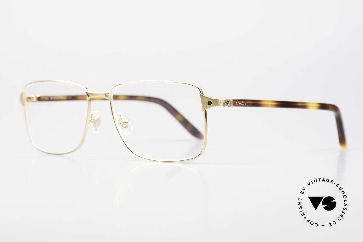 Cartier Core Range CT0040O Herren Luxusbrille Klassisch, teures ORIGINAL in scheinbar zeitlosem Design, Passend für Herren