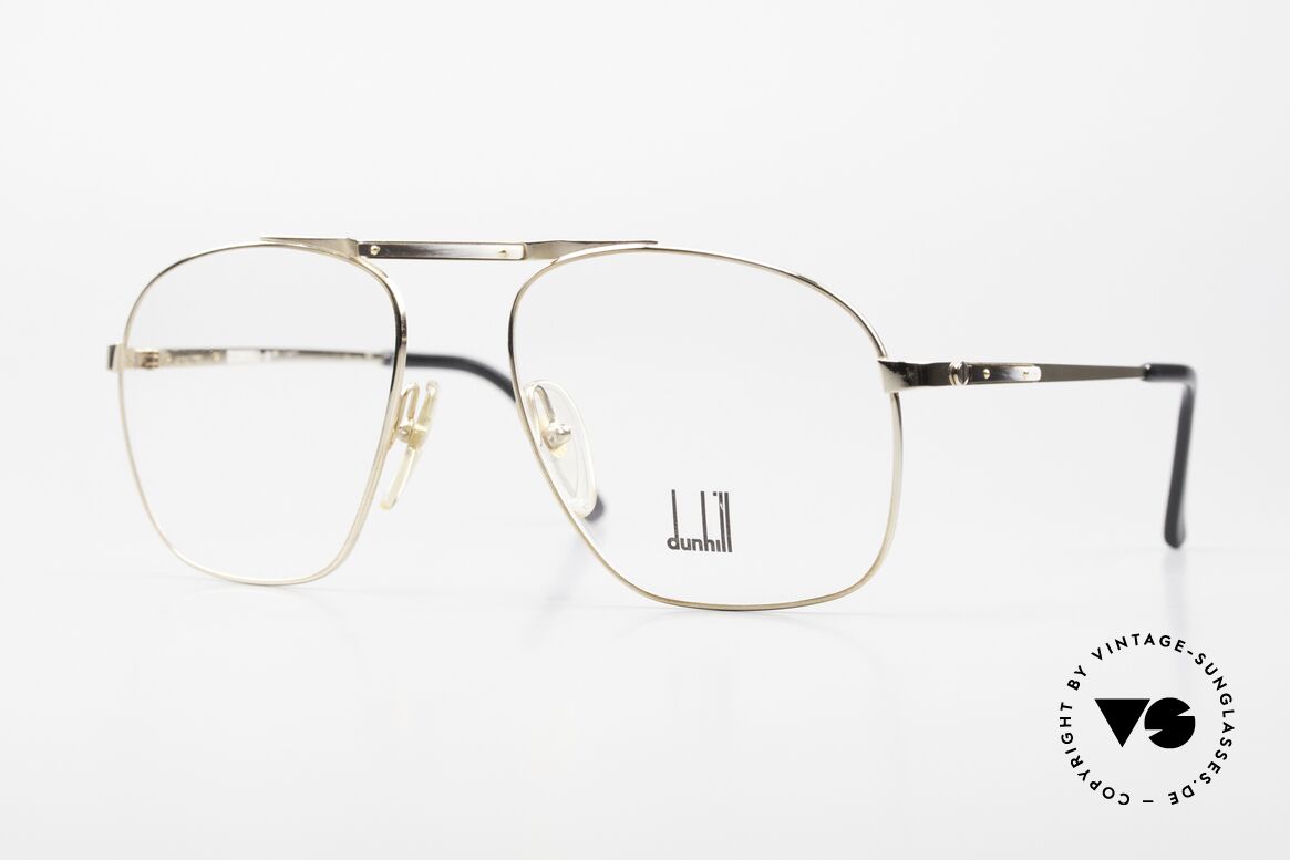Dunhill 6046 80er Brille Horn-Applikationen, elegante A. DUNHILL Herren-Brillenfassung von 1987, Passend für Herren