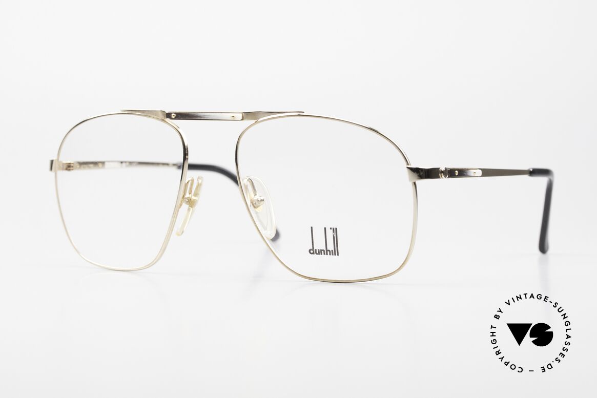 Dunhill 6046 80er Brille Horn-Applikation, elegante A. DUNHILL Herren-Brillenfassung von 1987, Passend für Herren