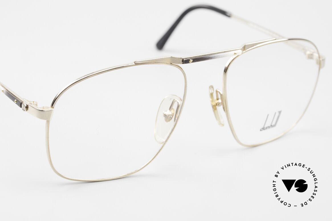 Dunhill 6046 80er Brille Horn-Applikation, ungetragen; wie alle unsere vintage 80er Herrenbrillen, Passend für Herren