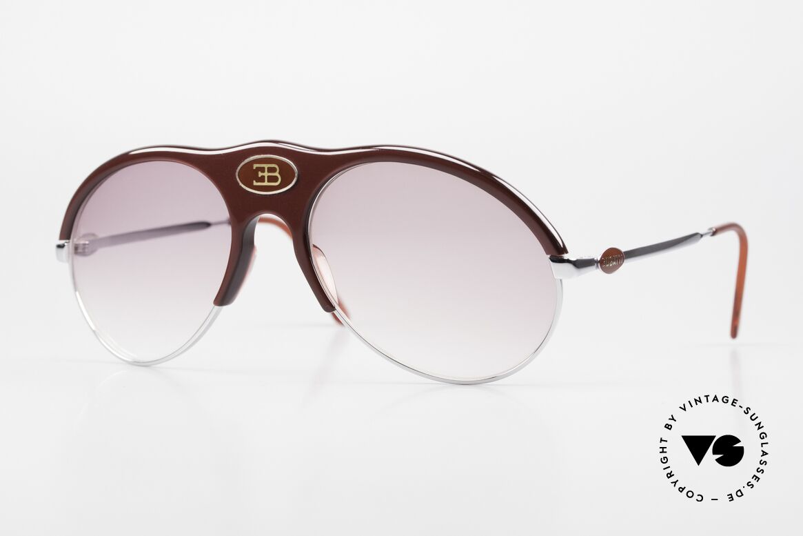 Bugatti 64902 Rare 70er Sonnenbrille Luxus, sehr seltene Bugatti VINTAGE Luxus-Sonnenbrille, Passend für Herren