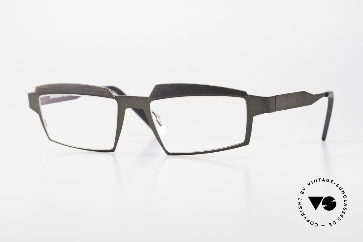 Theo Belgium Eye-Witness TV Pure Titanium & Horn Brille, Theo Eye-Witness (Augenzeuge) Brille, Modell TV 735, Passend für Herren