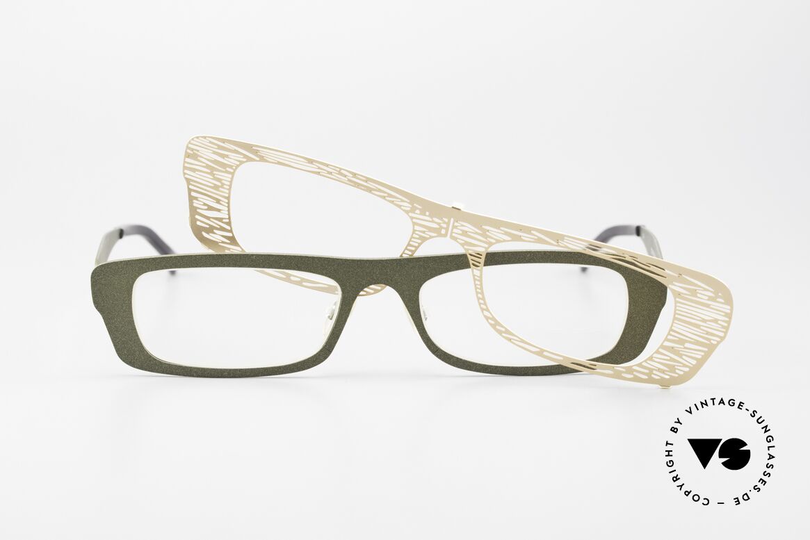 Theo Belgium Eye-Witness PJ Titanbrille Clip-On Front, Größe: large, Passend für Damen