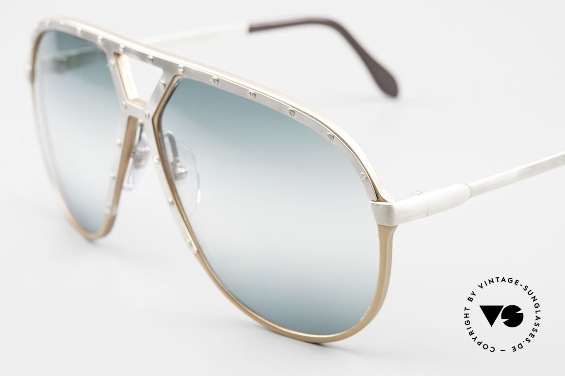 Alpina M1 Antik Double Gradient Lens, sehr edle Sonnengläser in doppelt grün-Verlauf, Passend für Herren