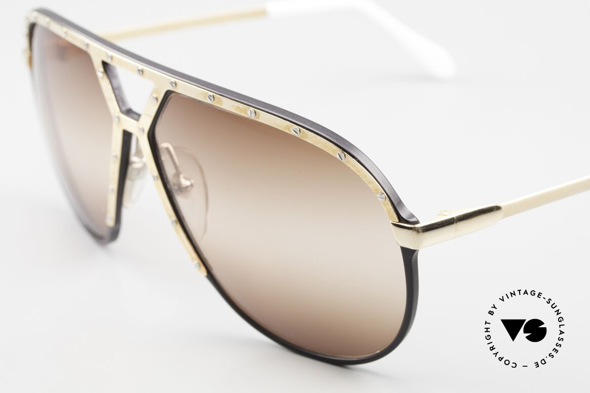 Alpina M1 Double Gradient Brown Lenses, echtes 80er Mode-Accessoire ("Stevie Wonder"), Passend für Herren