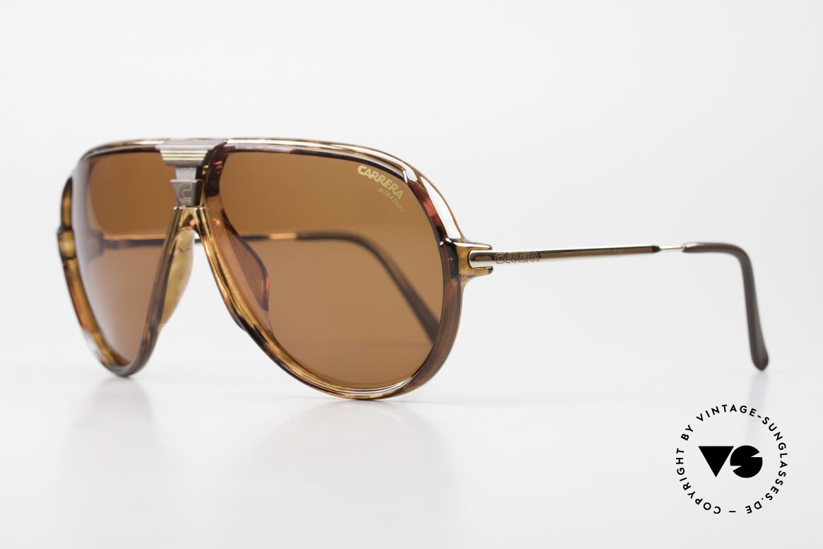 Carrera 5593 80er Aviator Sportsonnenbrille, mit Carrera Wechselgläsern & Porsche Carrera Etui, Passend für Herren