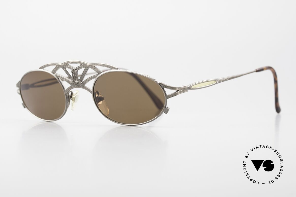 Matsuda 2844 Kleine 90er Designerbrille, Brillen-Brücke ist in Form einer Krone gestaltet; unique, Passend für Herren und Damen