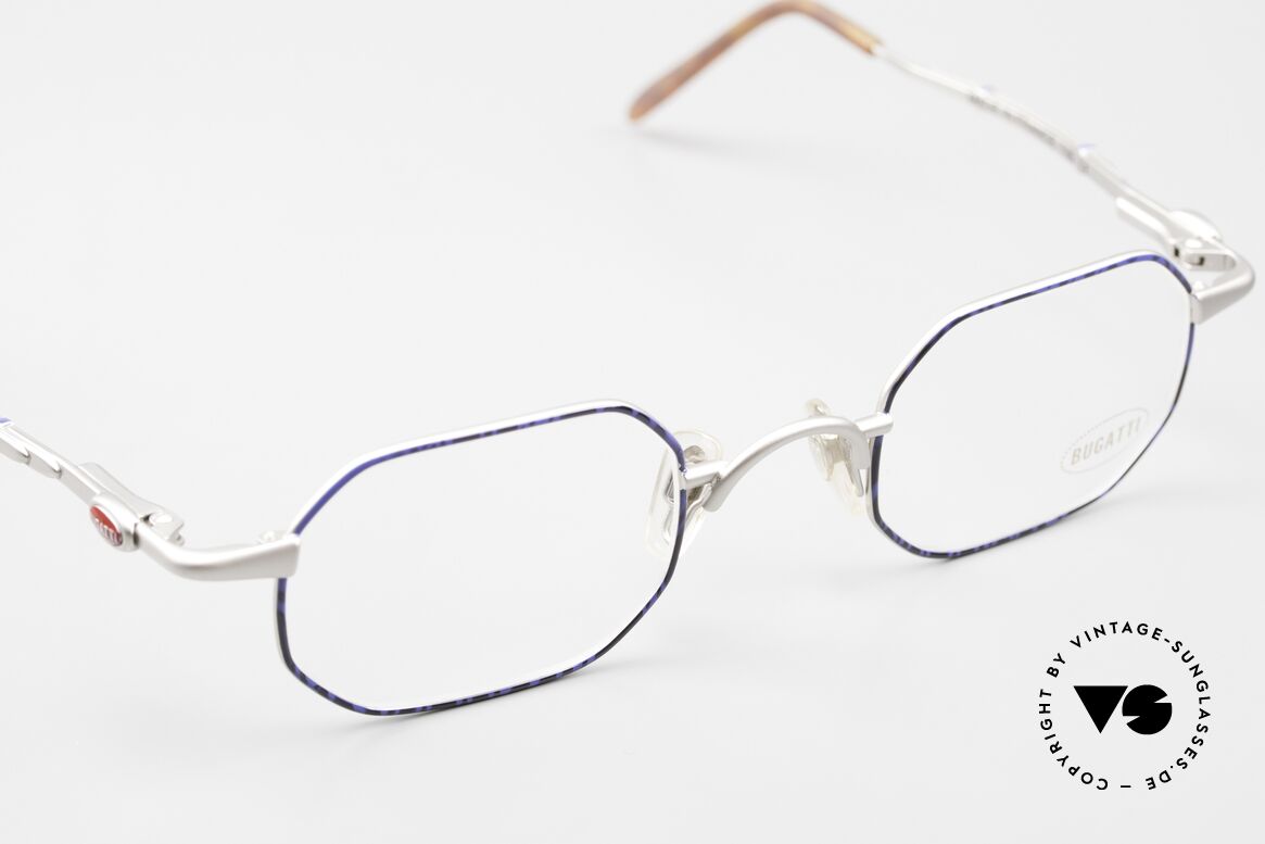 Bugatti 29938 Eckige Luxus Herrenbrille 90er, ungetragen (wie alle unsere Bugatti Fassungen), Passend für Herren