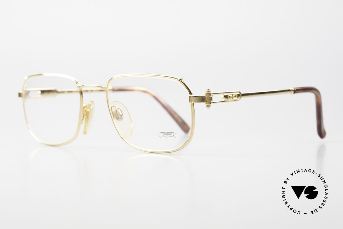 Gerald Genta Gold & Gold 04 90er Vintage Qualität Brille, LUXUS-Accessoires (wie z.B. Brillen) kamen später dazu, Passend für Herren
