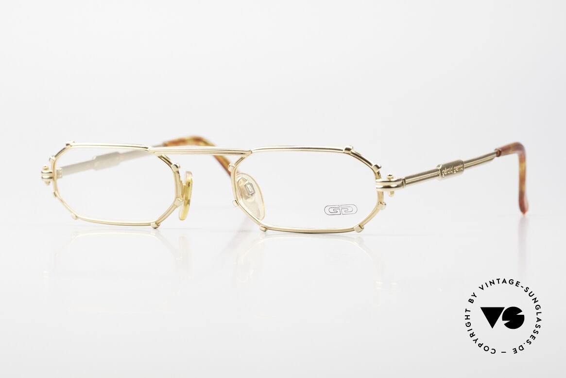 Gerald Genta Gold & Gold 02 24kt Vintage Brille Unisex, Gérald Genta: eher bekannt für außergewöhnliche Uhren, Passend für Herren und Damen